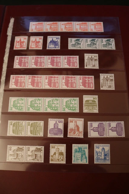 B-47-1 Bund Rollenmarken mit rückseitiger Nummer postfrisch - Burgen & Schlösser