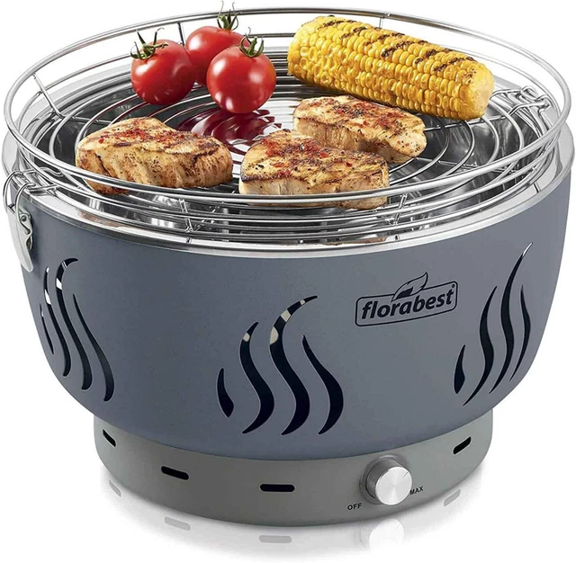 GRILLMEISTER Holzkohlegrill mit Elektrischer Aktivbelüftung Campinggrill Grill 2