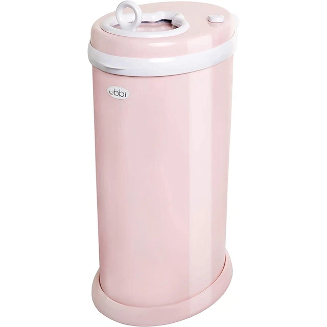 Ubbi Steel Diaper Pail Blush Pink