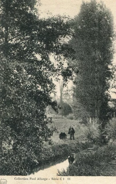 LONGPONT SUR BARLEY Rivière d'Orge at the exit of the Domaine de Lormoy side Villiers