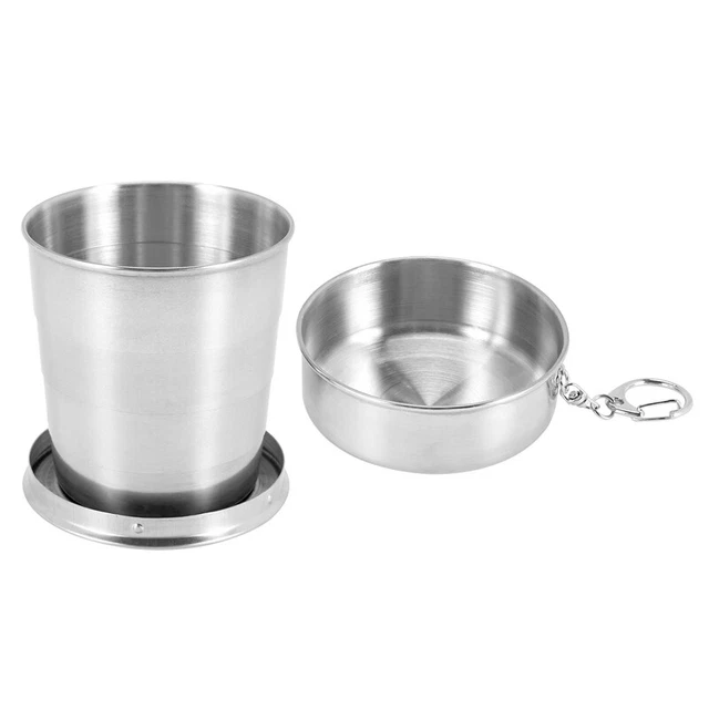 240Ml Edelstahl Faltbecher Trinkbecher Becher Outdoor X1J3