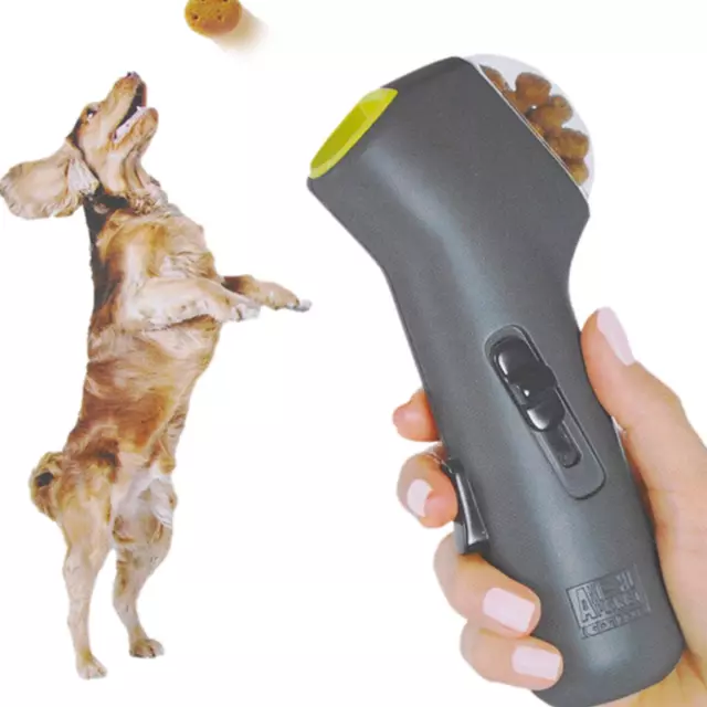 Dog Cat Treat Launcher Pet Interactive Snack Food Giving Training Feeder Toy Neu