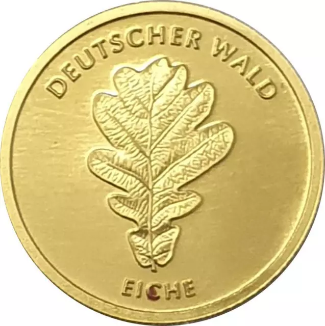 Deutschland Gold 2010 20 Euro Eiche st 1/8 oz Münze Deutscher Wald 0.9999 3