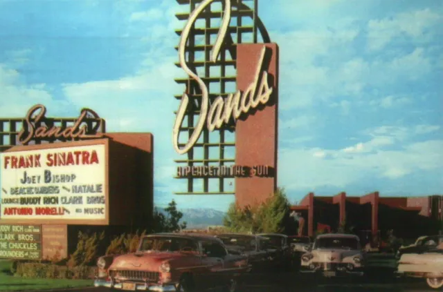 Sands Hotel & Casino Las Vegas Nevada in 1959 Frank Sinatra etc. MODERN Postcard