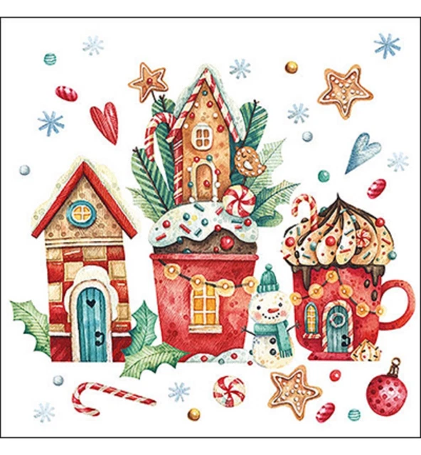 Lot de 2 Serviettes en papier "noel" Decoupage Collage