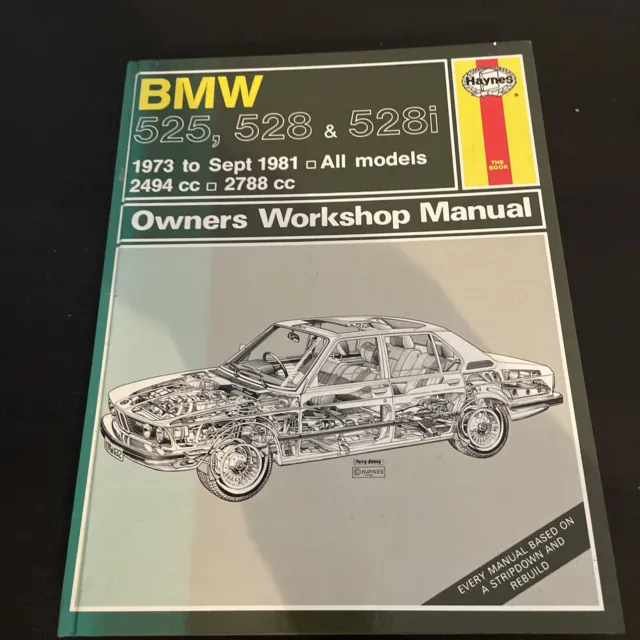 BMW 525,528,528i,530i,E12,5 SERIES HAYNES WORKSHOP MANUAL 1973-1981