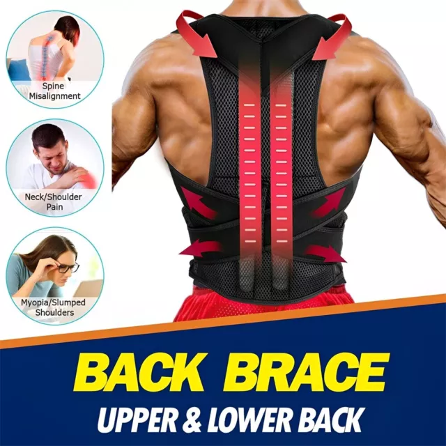 Back Brace Posture Corrector For Men Back Straightener Neck Scoliosis Brace