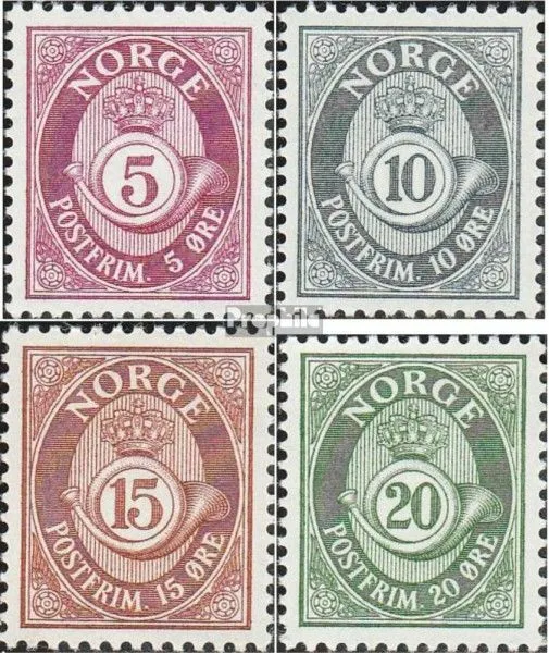 Norwegen 478x-481x (kompl.Ausg.) postfrisch 1962 Freimarken: Posthorn