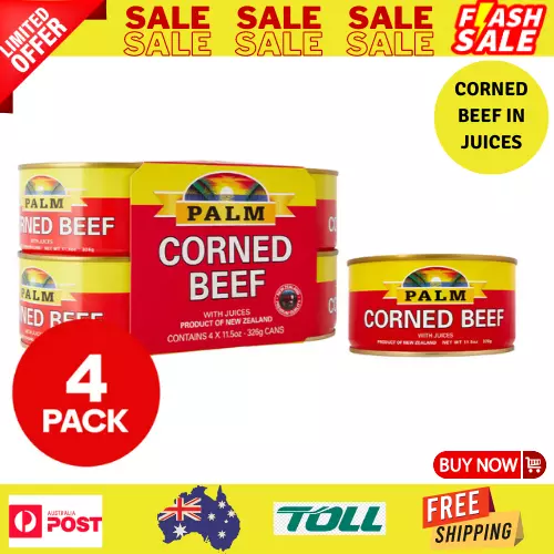 4pk Palm Corned Beef 326g Corned Beef in Juices