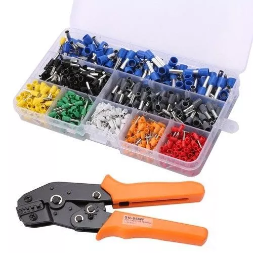 Electrical Ratchet Crimping Plier & 800pcs Wire Stripper Crimper Terminal Tools