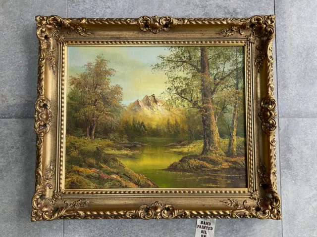 Fine Art Original Oil Painting Canvas Guilt Frame Irene Cafieri Rare Artist