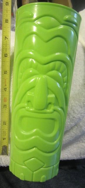 1 Maui Wowi Coffes & Smoothies Plastic Tiki Cup,rare green color Hawaii,vintage