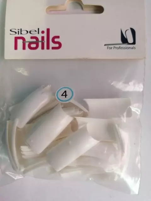 sibel nails  50tips/capsules blanches taille 4