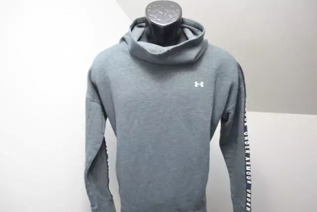 Under Armour Loose Turtleneck Sweater Cotton Blend Sweatshirt Gray Womens Medium