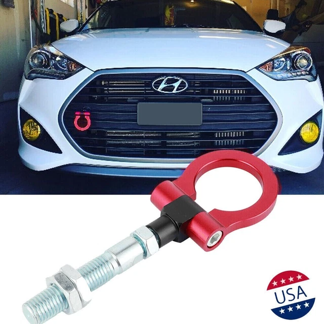 Red Racing Style Dummy Tow Hook Ring - Universal Fit For Cars, SUVs & Trucks, 90-Day Warranty