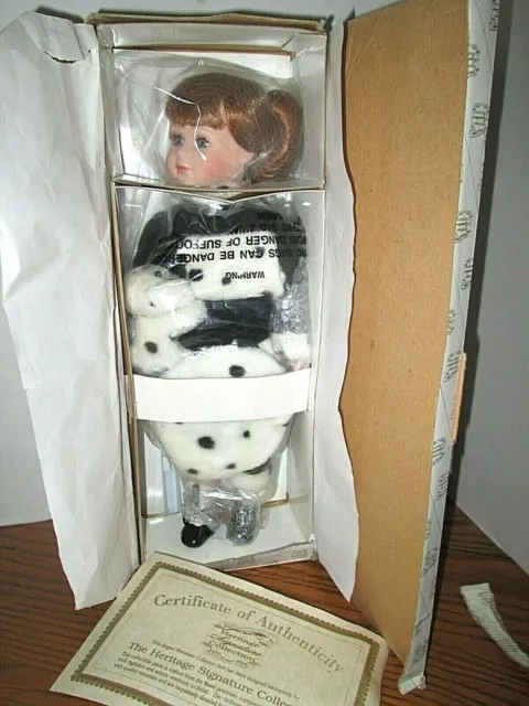The Heritage Signature Collection "Danielle" Dalmation Doll(porcelain)*NIB *COA