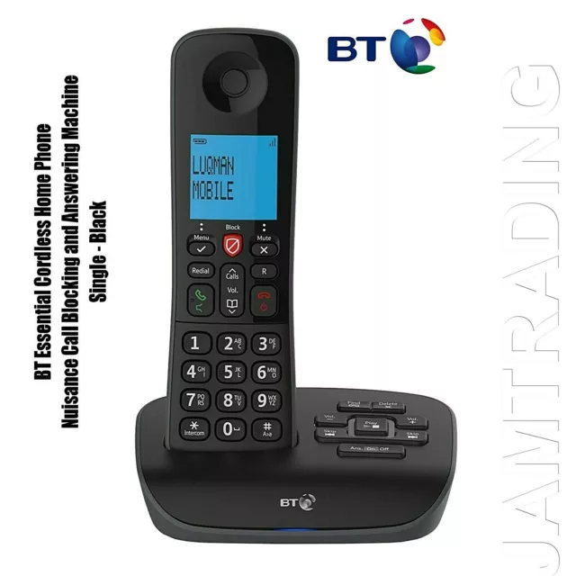 BT Essential Cordless Phone with Nuisance Call Blocking and Ans Machine - SINGLE