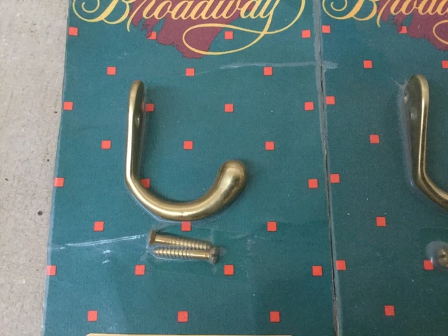 BROADWAY Collection 12.10001.605, COAT/HAT SINGLE HOOK, SOLID BRASS