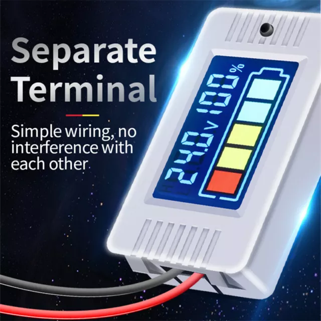 0-100V LCD Digital Voltmeter Panel Meter Lithium Lead-acid Battery Meter Tester 3