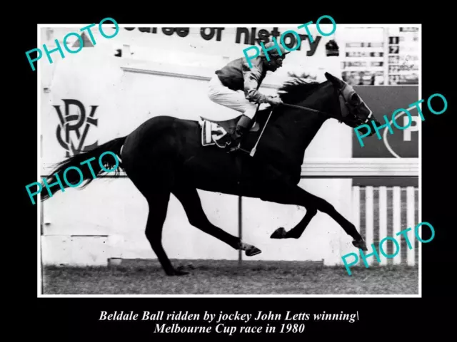 OLD 8x6 HORSE RACING PHOTO OF BELDALE BALL WINNING THE 1980 MELBOURNE CUP