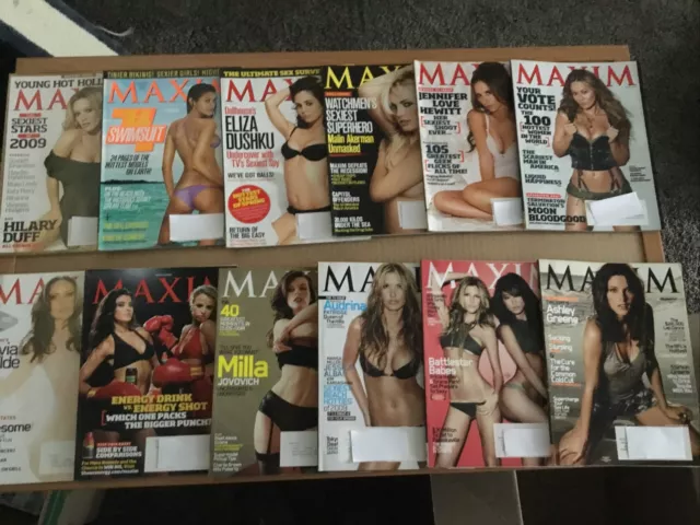 Maxim Magazines 2009 Complete Year Lot Nice #s 133-144