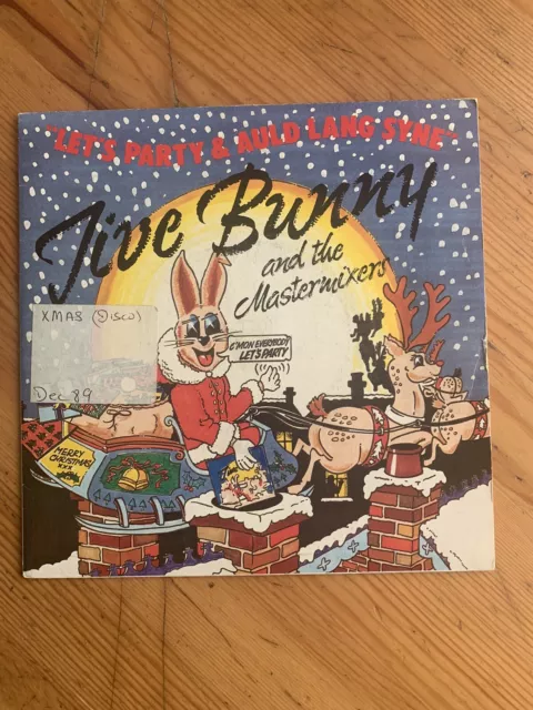 7" Vinyl Single Record, Jive Bunny - Let’s Party & Auld Lang Syne