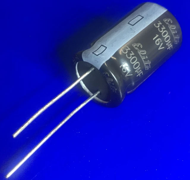 Elite 3300uF 16V Condensatore Elettrolitico Ø16x25mm ±20% THT