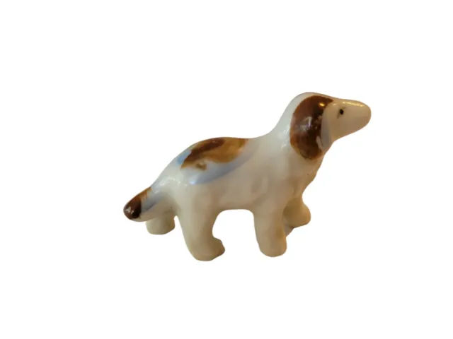 Vintage Porcelain Small Ceramic Dog Puppy Figurine Japan #7