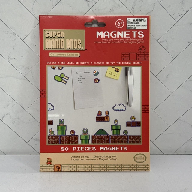 SUPER MARIO BROS. Collectors Edition Magnets 80 Magnetic Characters ...
