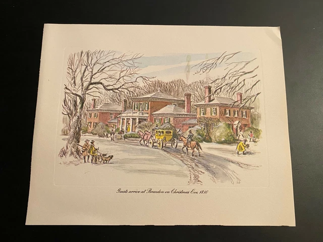 V) Miller & Rhoads Richmond Brandon Plantation Elmo Jones 1967 Christmas Card