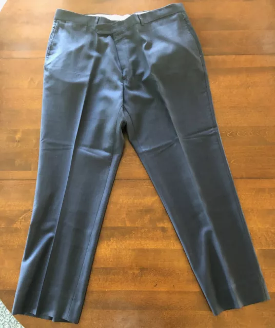 Tommy Hilfiger Mens Dress Pants 100% Wool Blue Flat Front Size 40