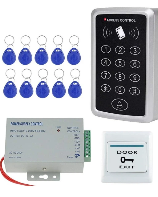 NN99 ACCESS CONTROL System Kit RFID Keypad Card Reader with Power ...