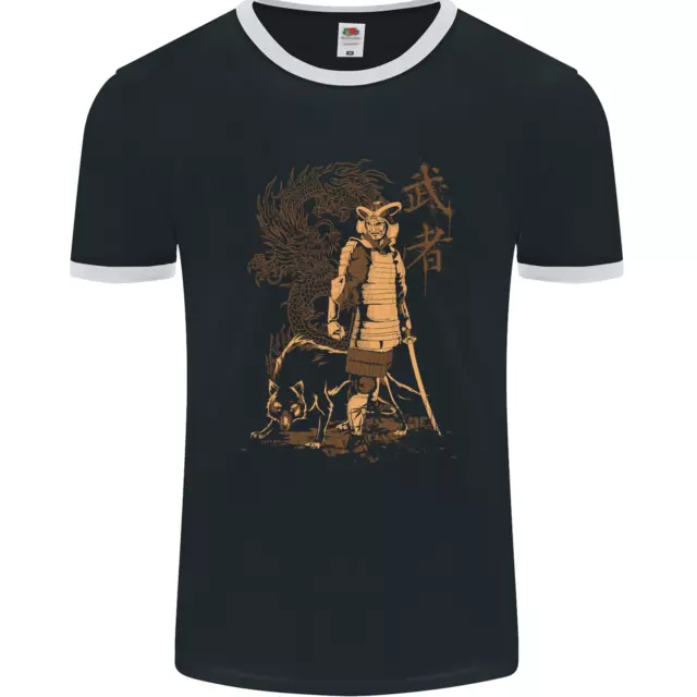 Dragon Warrior Wolf Dragon MMA Samurai Mens Ringer T-Shirt FotL