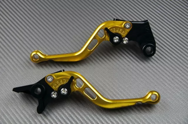 Short brake levers lever pair GOLD CNC Yamaha TMAX T-MAX 530  2016 - 2017