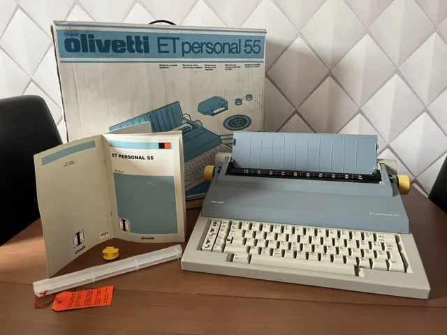 Máquina de escribir electrónica vintage - Olivetti ET personal 55 - funcional y en caja