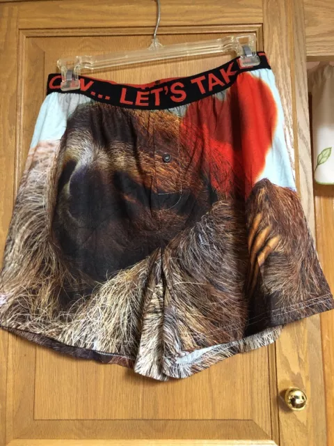 MENS SLOTH & Heart Lets Take Things Slow Boxers MAD ENGINE Size
