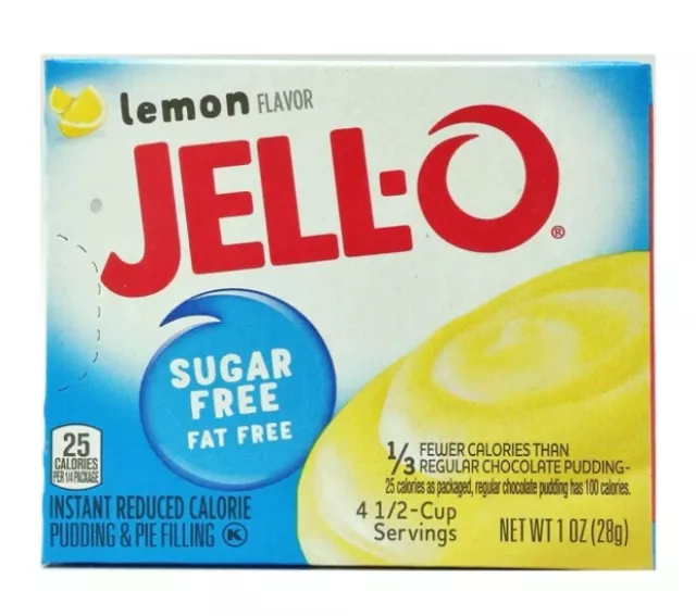 JELL-O LEMON - Pudding & Pie Filling - 28g PAST EXPIRY DATE- USA IMPORT