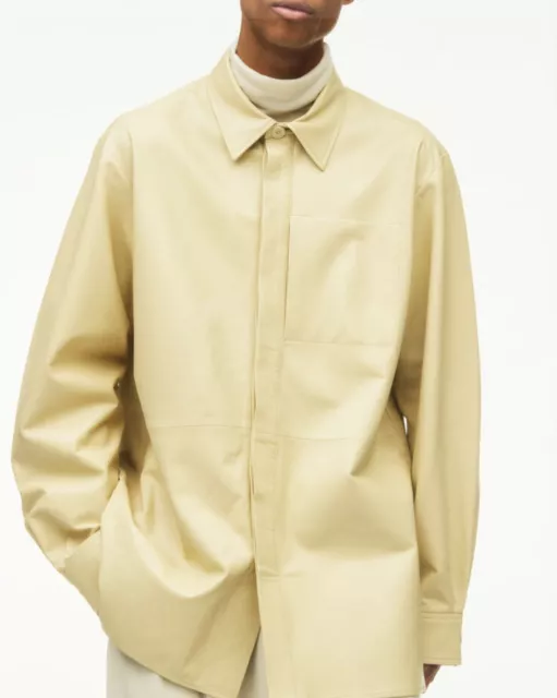CAMICIA IN PELLE gialla Zara MAN edizione limitata taglia piccola