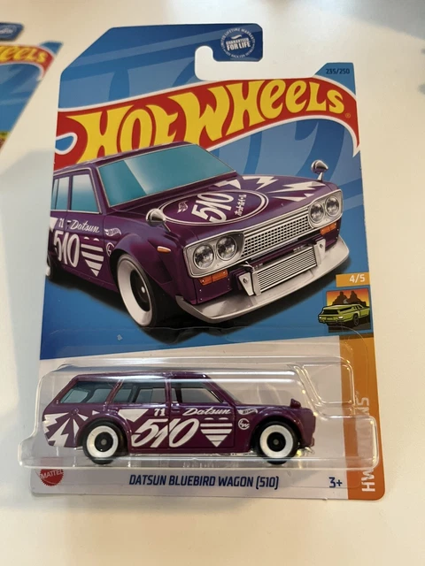 Hot Wheels Datsun Bluebird 510 Wagon Violet – Édition 235/250 – 2023 HW Wagons – Neuf En Boîte