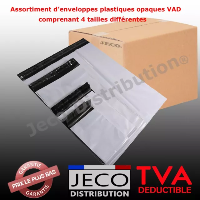 Assortiment enveloppes plastiques opaques vad indéchirable 4 tailles vinted