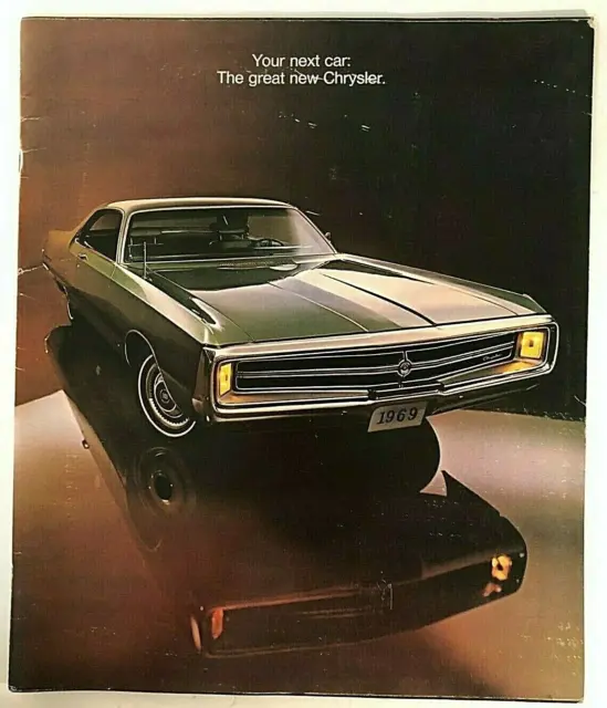 Vintage 1969 Chrysler Car Advertising Dealer Brochure  - Newport 300 New Yorker