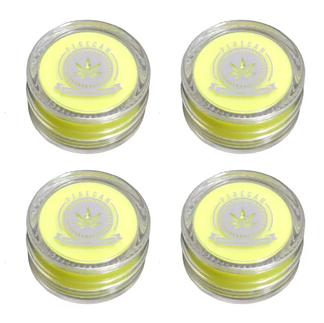 4 Pack Container Gram Capacity Airtight Travel Herb Medication Herbal Storage