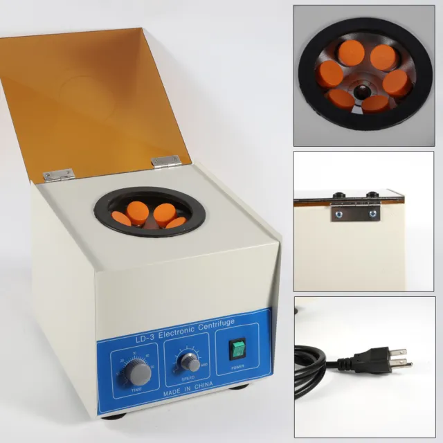 6*50ml LD-3 Electric Benchtop Centrifuge Lab Medical Laboratory Practice 4000rpm