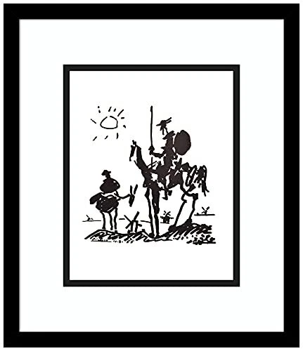 Amanti Art Wood Framed Wall Art Print Don Quixote by Pablo Picasso 14 in. W x...