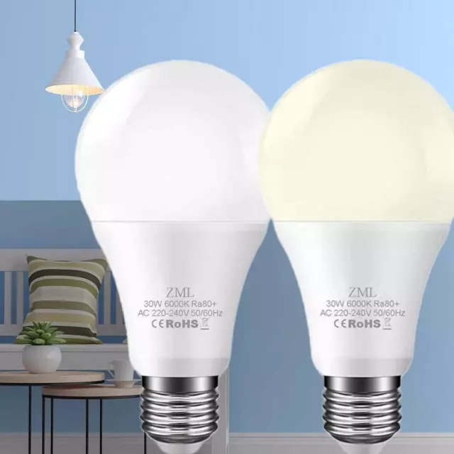 LED Bulb 30W Screw Ultra Bright Lamp 220V 18W Warm White E27 Cool White
