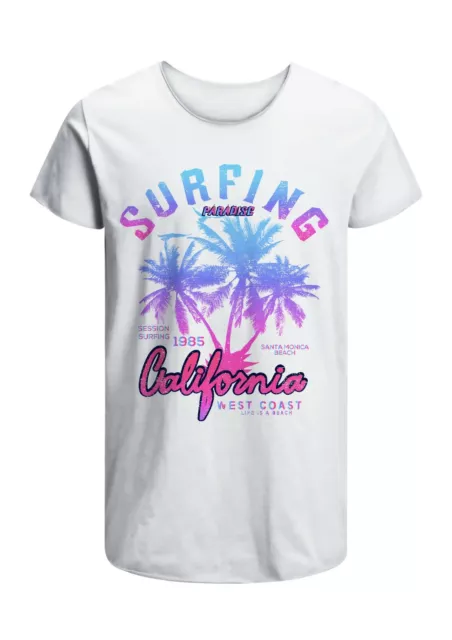 T-Shirt Surfing California Uomo Abbigliamento 100% Cotone Taglia dalla S a XXL