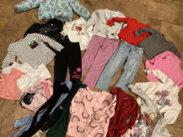 Girls age 5-6 large clothing bundle, good wardrobe selection