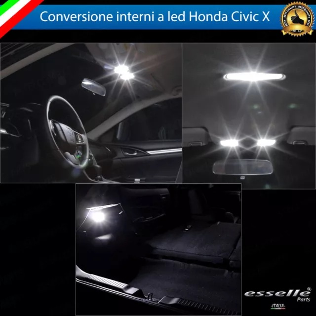 Kit Led Interni Honda Civic X Kit Di Conversione Completa Canbus 6000K No Error