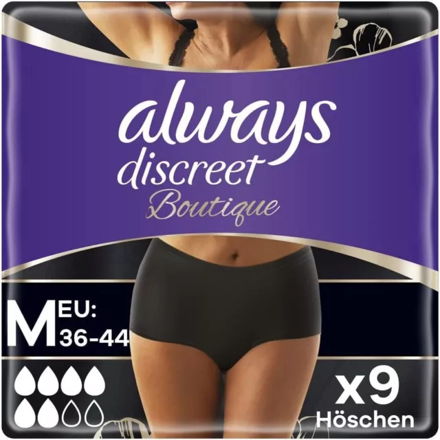 Always Discreet Boutique Inkontinenz Pants Gr. M (9 Höschen), Bei Blasenschwäche