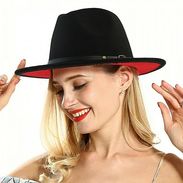 Cappello Fedora Uomo Donna Berretti Cappello Panama a tesa larga